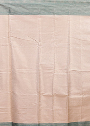Cream Kora Silk Saree With Blouse Piece