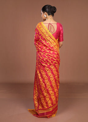 Pink Jamdani Cotton Saree Without Blouse Piece