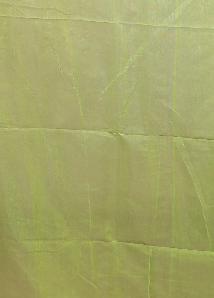 Green Jamdani Cotton Saree Without Blouse Piece