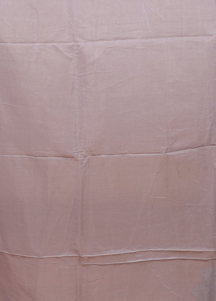 Grey Matka Silk Saree With Blouse Piece