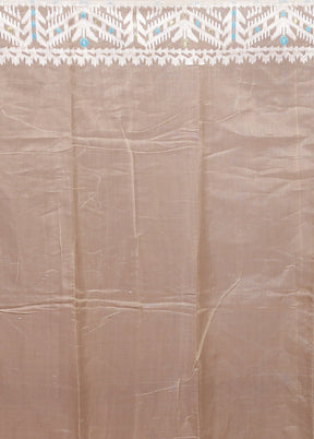Grey Jamdani Cotton Saree Without Blouse Piece
