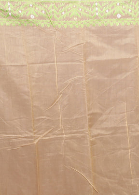 Yellow Jamdani Cotton Saree Without Blouse Piece