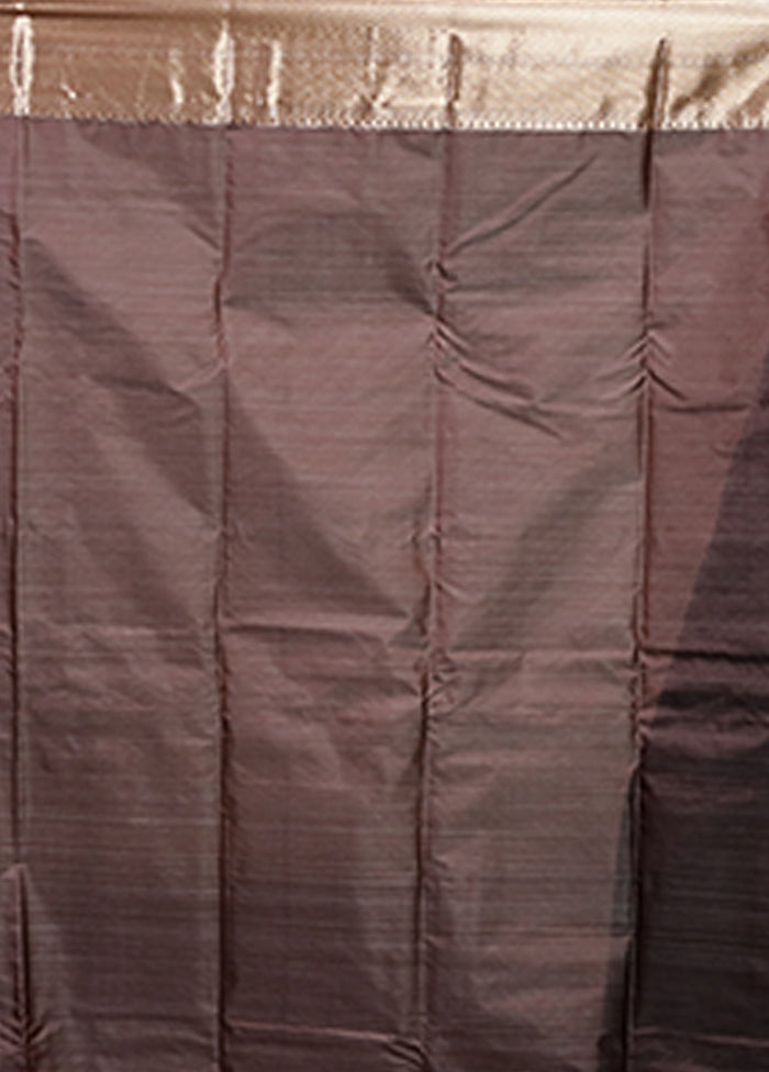 Blue Kanjivaram Silk Saree With Blouse Piece