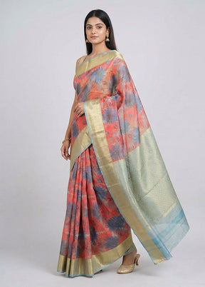 Purple Kanjivaram Silk Saree With Blouse Piece