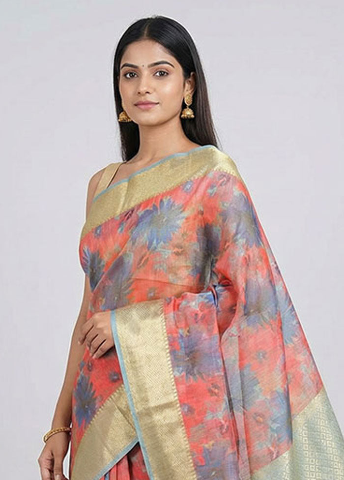 Purple Kanjivaram Silk Saree With Blouse Piece