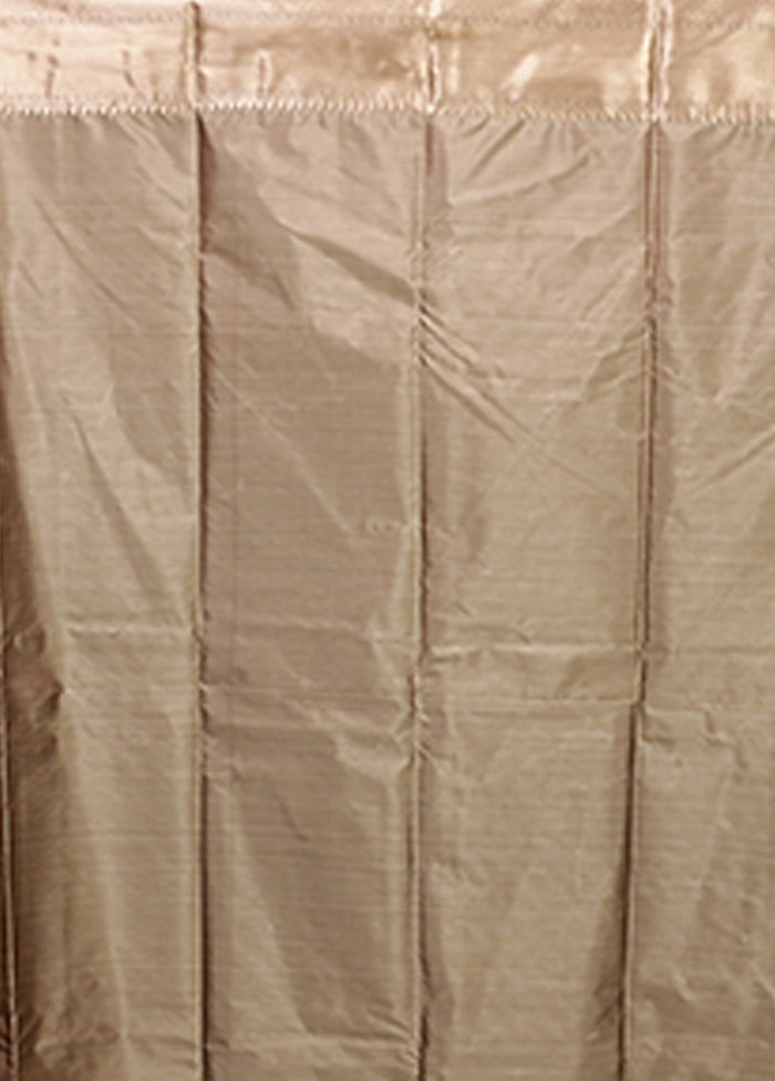 Cream Kanjivaram Silk Saree With Blouse Piece