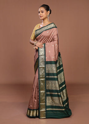 Cream Kanjivaram Silk Saree With Blouse Piece