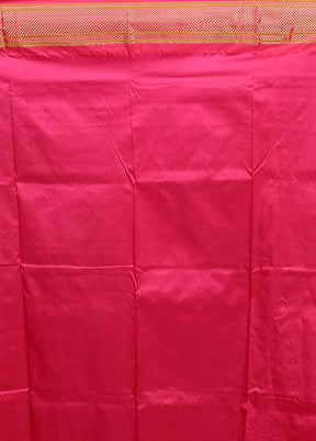 Yellow Handloom Kanjivaram Pure Silk Saree With Blouse Piece