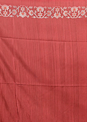 Grey Tussar Silk Saree With Blouse Piece