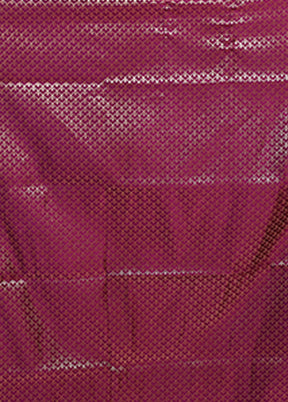 Purple Banarasi Silk Saree With Blouse Piece