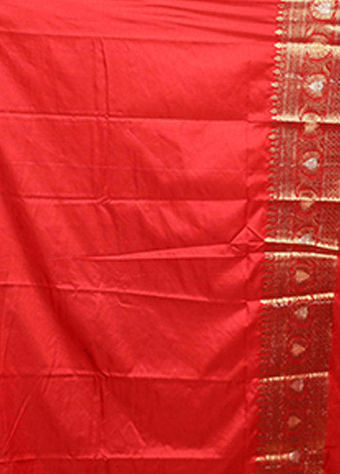 Pink Dupion Silk Saree With Blouse Piece