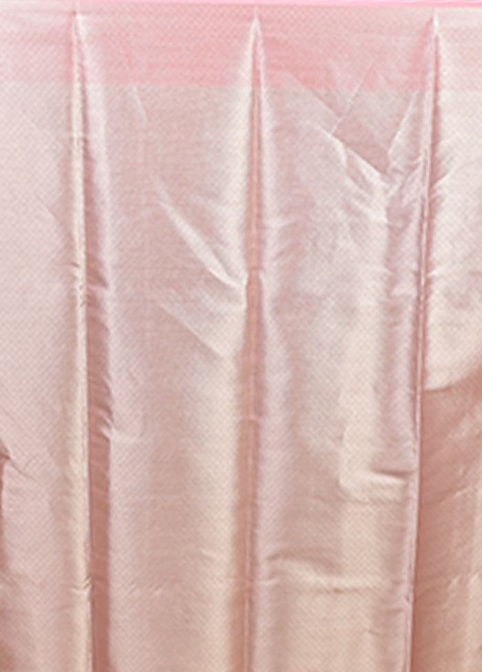 Cream Organza Saree With Blouse Piece