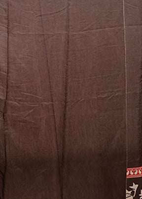 Black Dupion Silk Saree With Blouse Piece