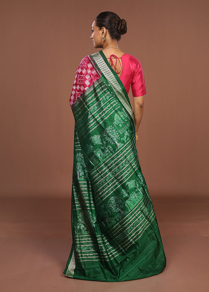 Multicolor Handloom Bomkai Pure Silk Saree With Blouse Piece