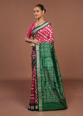 Multicolor Handloom Bomkai Pure Silk Saree With Blouse Piece