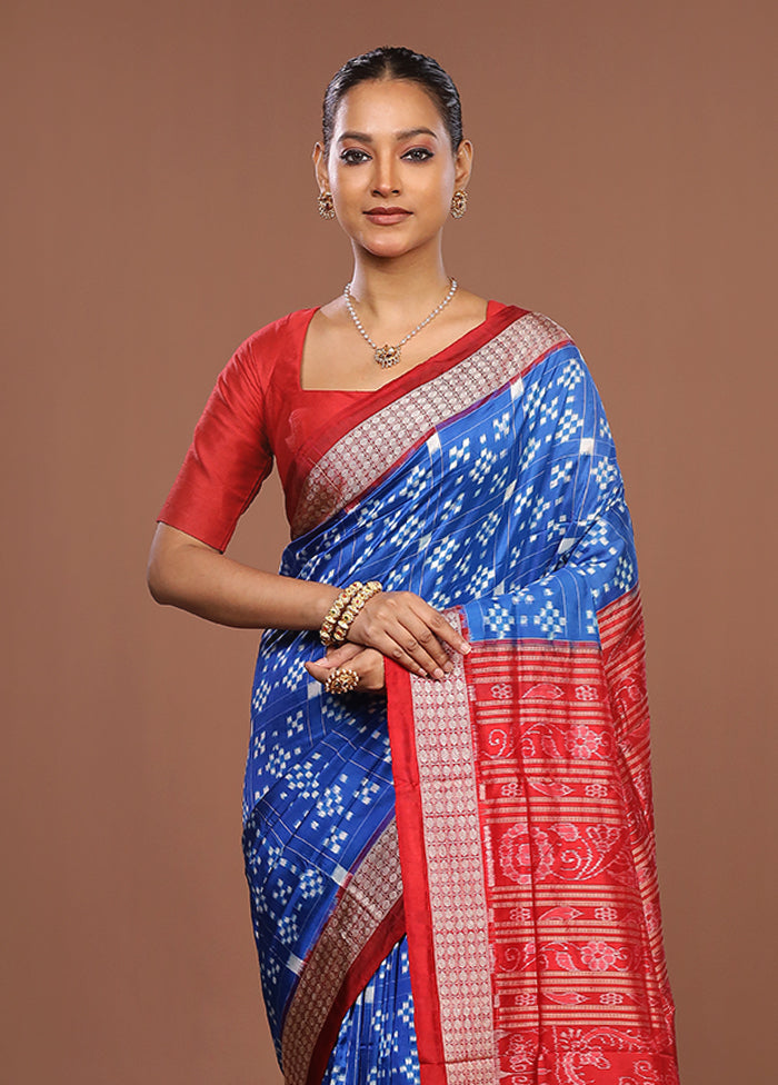 Multicolor Handloom Bomkai Pure Silk Saree With Blouse Piece