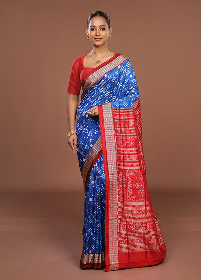 Multicolor Handloom Bomkai Pure Silk Saree With Blouse Piece