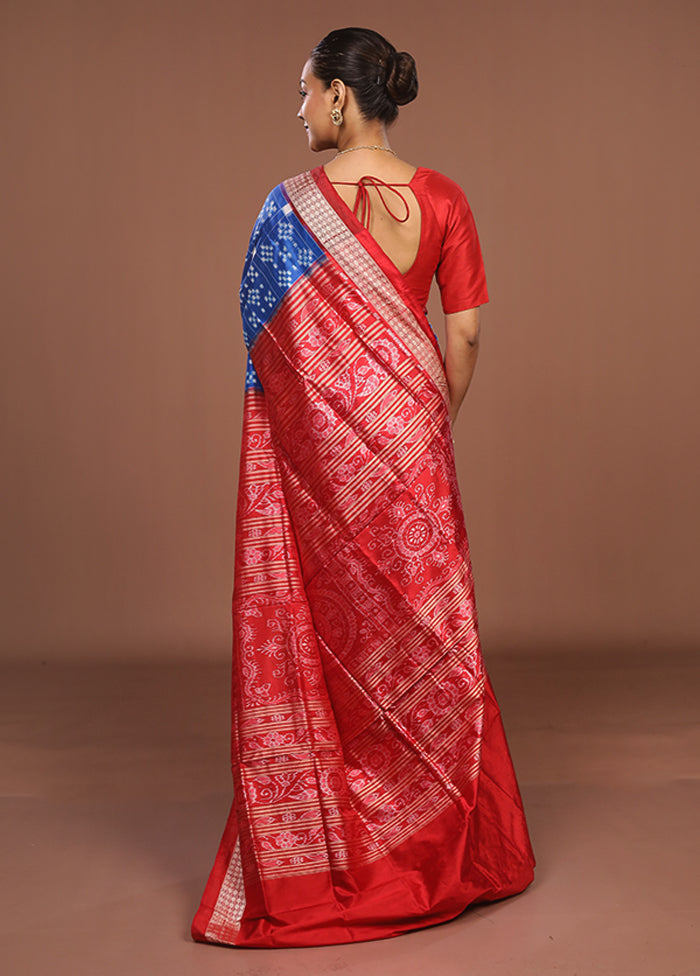 Multicolor Handloom Bomkai Pure Silk Saree With Blouse Piece
