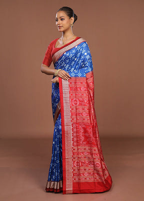 Multicolor Handloom Bomkai Pure Silk Saree With Blouse Piece