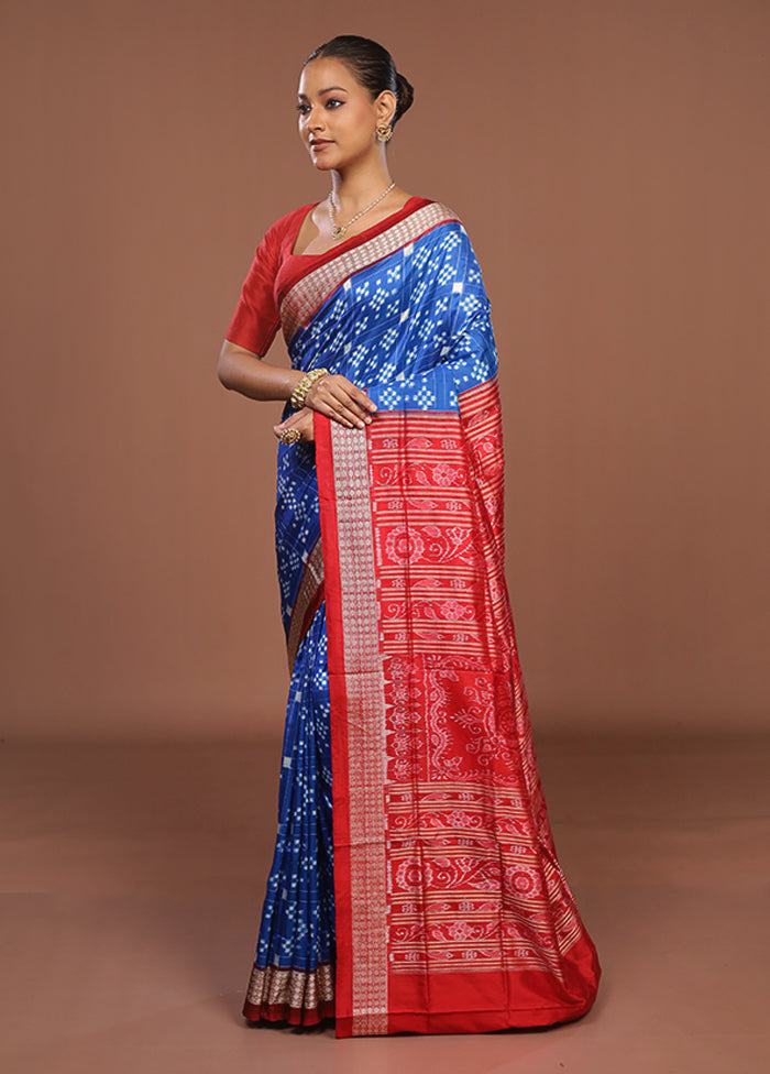 Multicolor Handloom Bomkai Pure Silk Saree With Blouse Piece