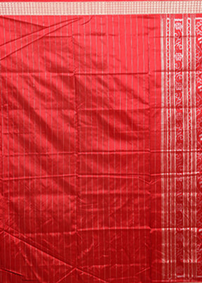 Multicolor Handloom Bomkai Pure Silk Saree With Blouse Piece