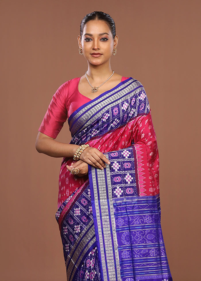 Multicolor Handloom Bomkai Pure Silk Saree With Blouse Piece