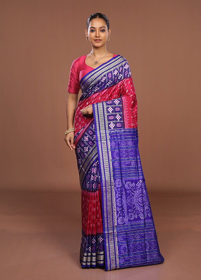 Multicolor Handloom Bomkai Pure Silk Saree With Blouse Piece