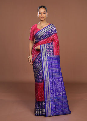 Multicolor Handloom Bomkai Pure Silk Saree With Blouse Piece