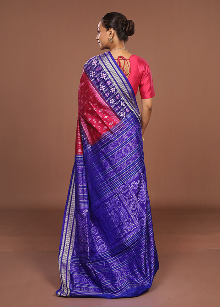 Multicolor Handloom Bomkai Pure Silk Saree With Blouse Piece