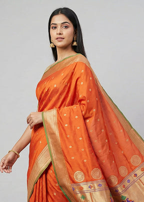 Red Kanjivaram Silk Saree With Blouse Piece