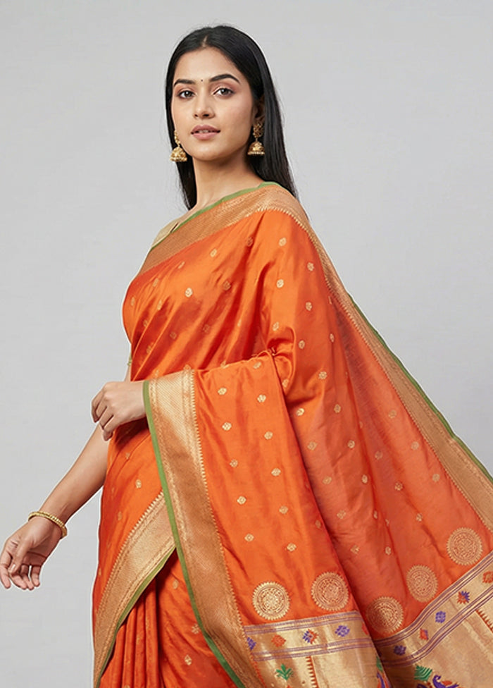 Red Kanjivaram Silk Saree With Blouse Piece