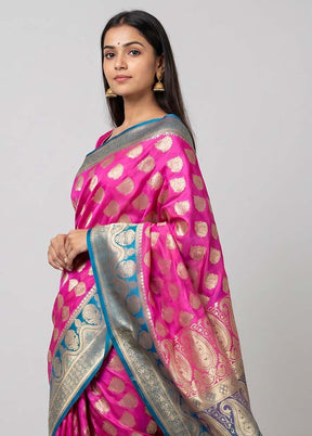 Purple Uppada Silk Saree With Blouse Piece