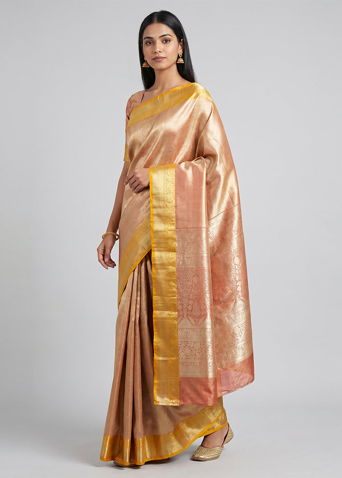 Red Kanjivaram Silk Saree With Blouse Piece