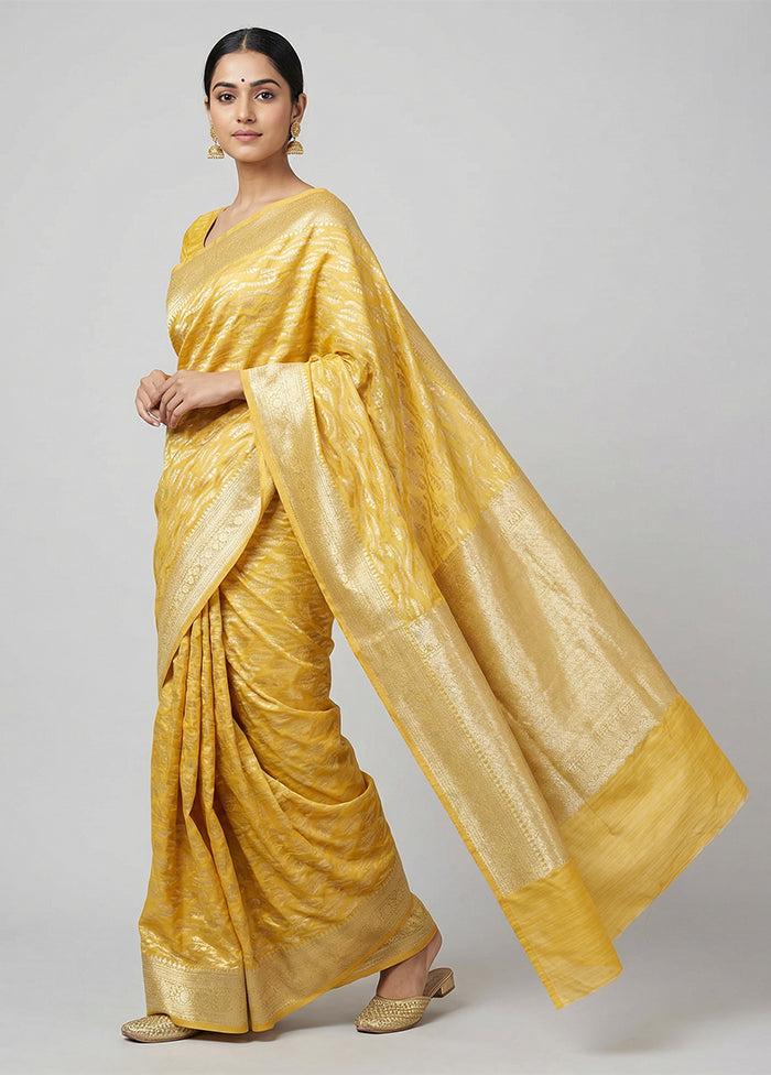 Peach Katan Silk Saree With Blouse Piece