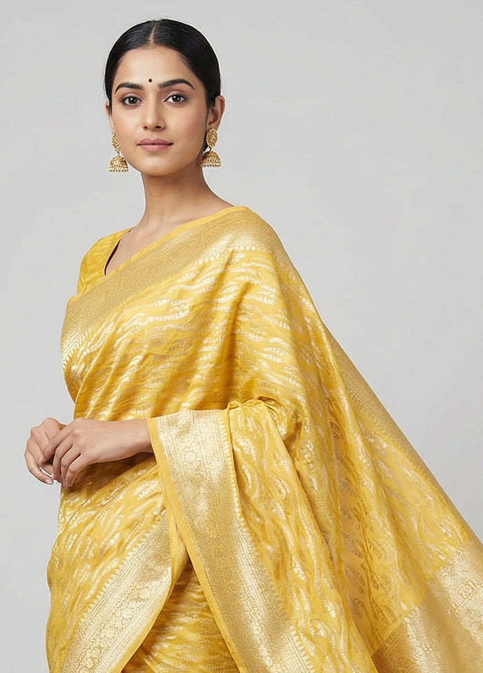 Peach Katan Silk Saree With Blouse Piece