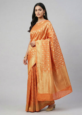 Pink Uppada Silk Saree With Blouse Piece