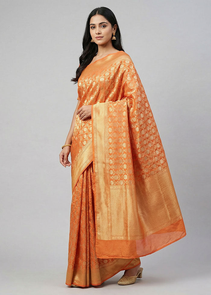 Pink Uppada Silk Saree With Blouse Piece