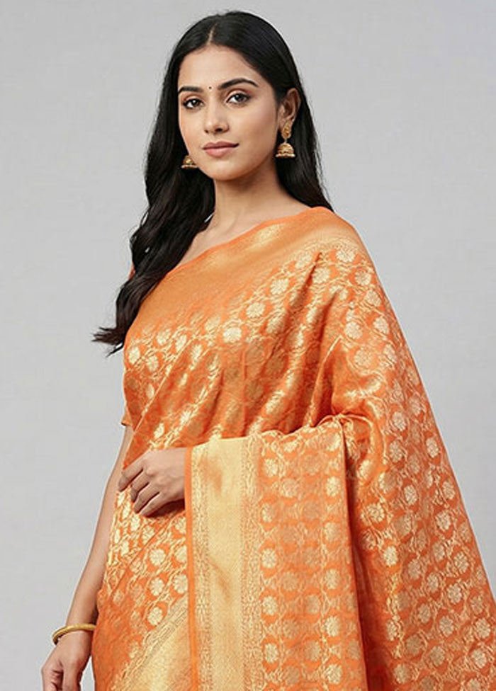 Pink Uppada Silk Saree With Blouse Piece