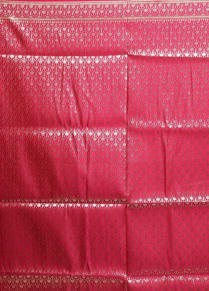 Blue Banarasi Silk Saree With Blouse Piece
