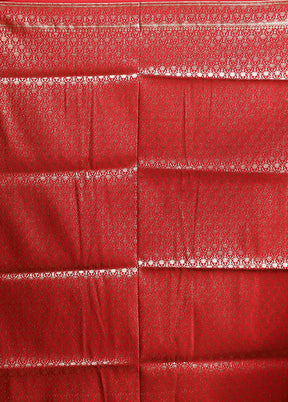Brown Banarasi Silk Saree With Blouse Piece