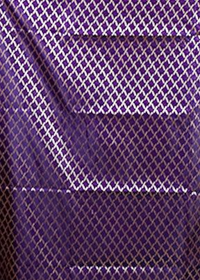 Purple Banarasi Silk Saree With Blouse Piece