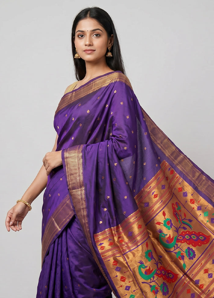 Blue Kanjivaram Silk Saree With Blouse Piece