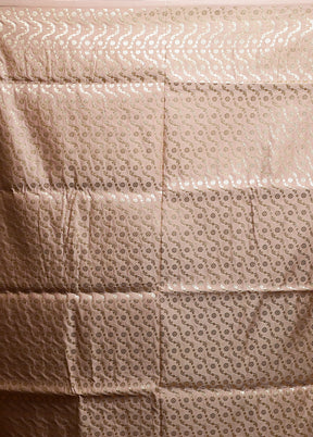 Cream Banarasi Silk Saree With Blouse Piece