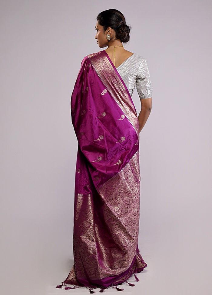 Pink Dupion Silk Saree With Blouse Piece