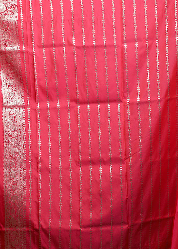 Pink Katan Silk Saree With Blouse Piece