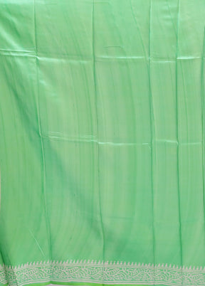 Green Pure Bishnupuri Silk Saree With Blouse Piece