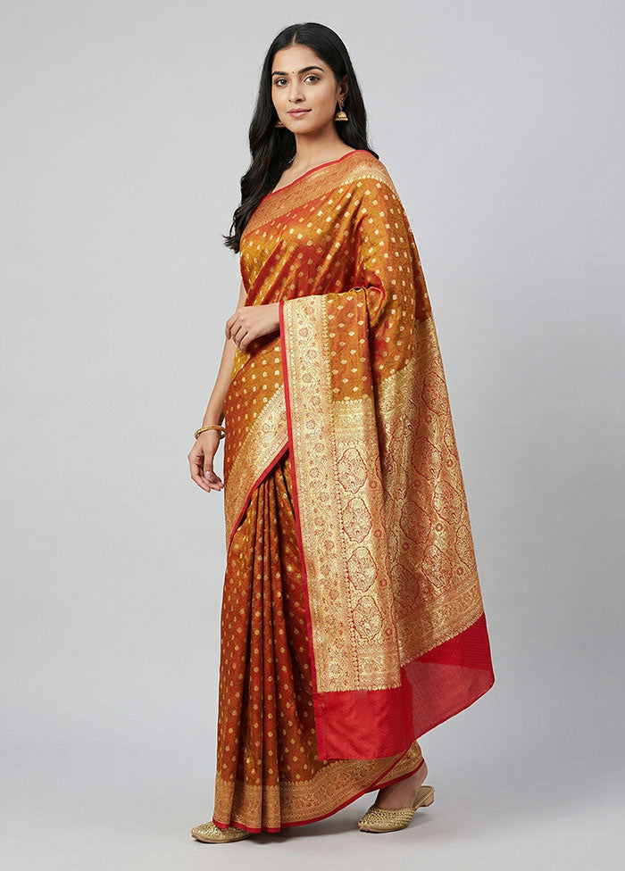 Green Tanchoi Silk Saree With Blouse Piece