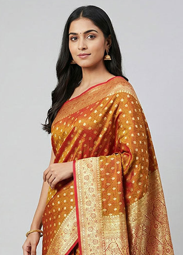 Green Tanchoi Silk Saree With Blouse Piece