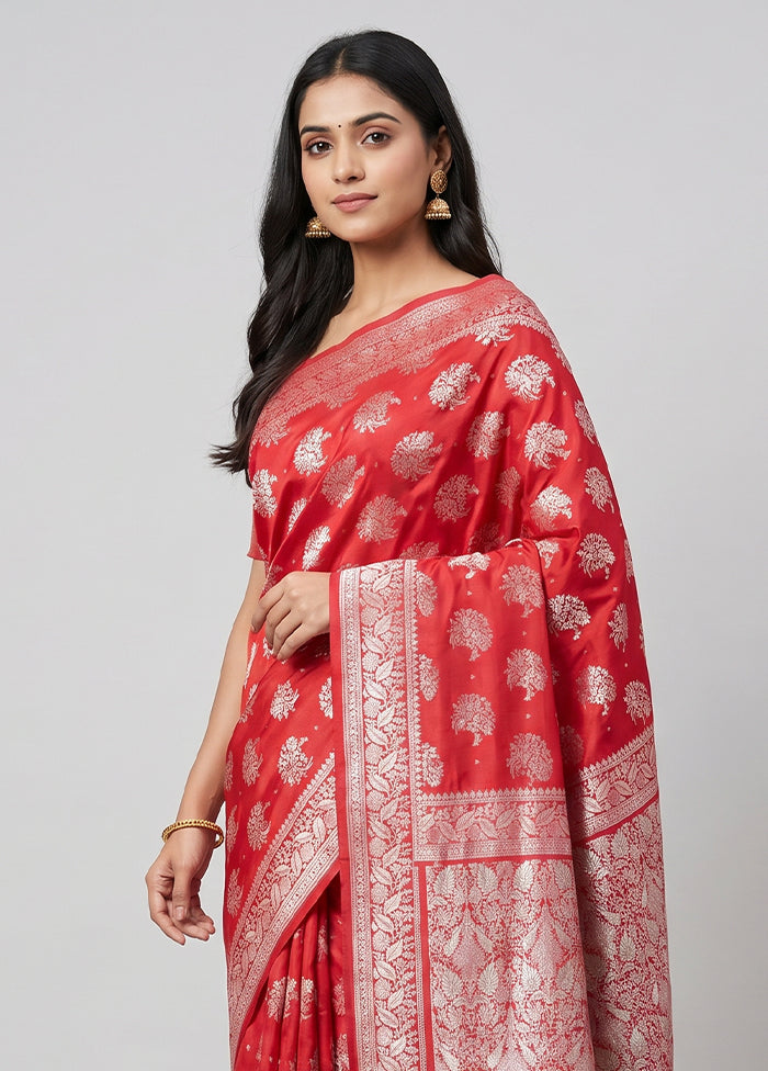 Pink Uppada Silk Saree With Blouse Piece