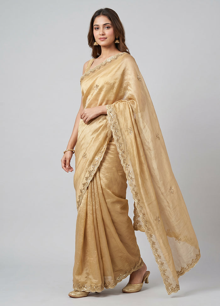 Purple Chiffon Silk Saree With Blouse Piece